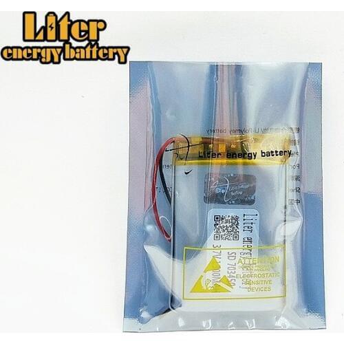 Rechargeable Li-Po MP3 battery 3.7V lithium polymer battery 703450 073450 1300mAh With PCB For DVD MP3 MP4 MP5 GPS Power Bank