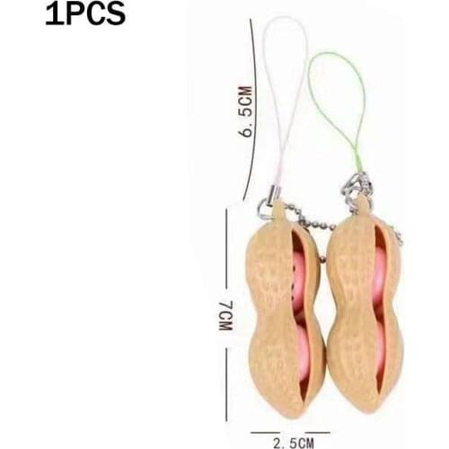 Infinite Peanut Toys Peas Beans Keychain Pops It Fidget Decompression Fidget Popper Squishy Antistress Squeeze Toy Stress H9W7