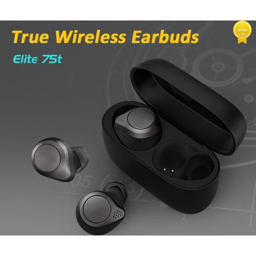 Elite 75t True Wireless Bluetooth Earbuds, Advanced Noise-Cancelling Headphones with 4-Mic Charging Case Mega Bass Headsets
