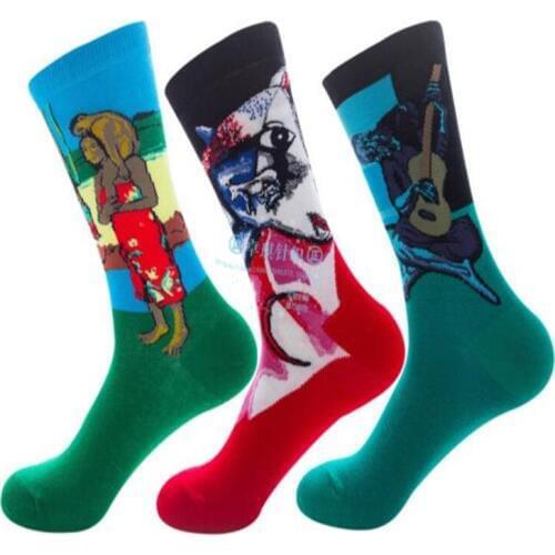 Mother and child, Sheeps head, harp, cotton socks for men and women ZQ050