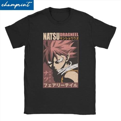 Natsu Dragneel Fairy Tail Men Women T Shirts Japan Hero Manga Anime Humorous Tees Short Sleeve T-Shirt Cotton Summer Clothes