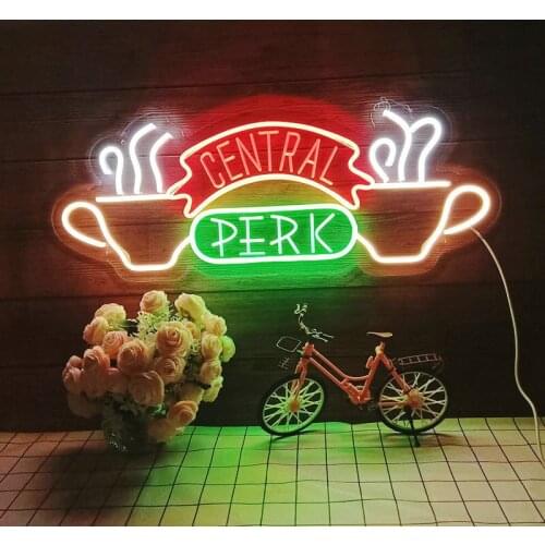 Custom Central Perk Sign Light for Wedding & Engagement Beer Bar Pub Wall Hanging Backdrop Decor