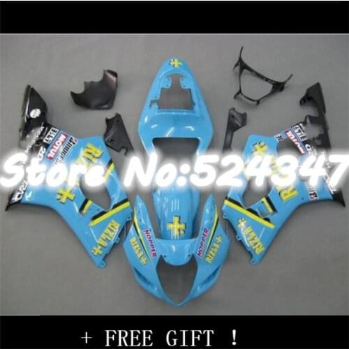 Injection sky-Blue for A GSXR1000 03-04 K3 K4 GSXR 1000 R GSXR 1000 03 04 2003 2004 fairing for Suzuki