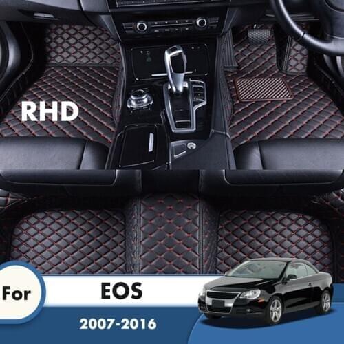 RHD Carpets For EOS 2016 2015 2014 2013 2012 2011 2010 2009 2008 2007 Car Floor Mats Auto Interior Accessories For Volkswagen VW
