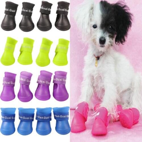 Summer Dog Shoes Rain Dogs Rubber Boots Five Colors Dog Buty Dla Psa Fashion Honden Schoenen Shoes for Dogs Zapatos Para Perros