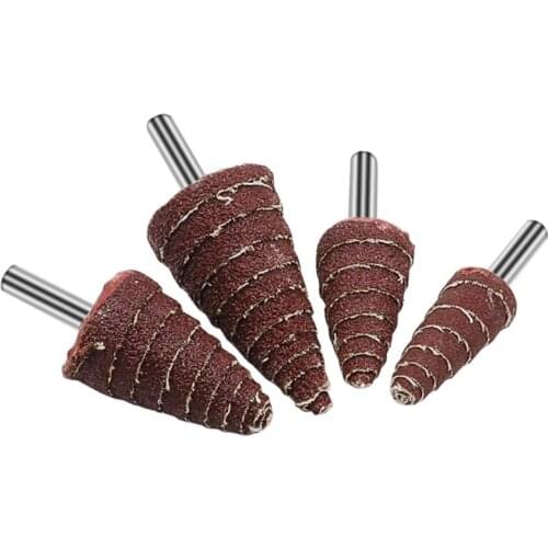 Life Long Conical Sandpaper High Hardness Grinding Head with Handle AbrasiveTool 652A