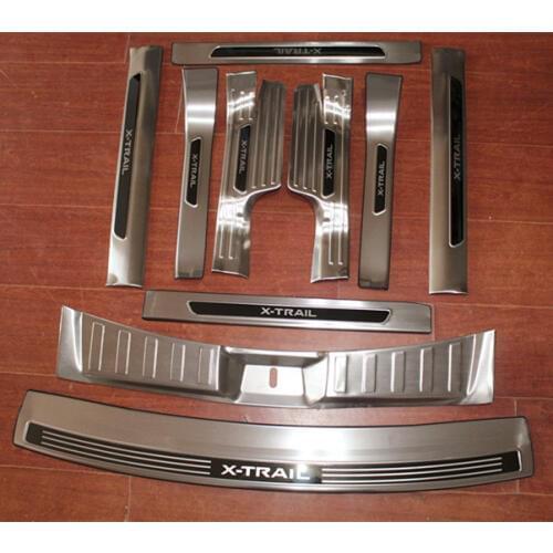 High-quality stainless steel Trunk Tread Plate Trim Scuff Plate/Door Sill Door Sill For Nissan X-Trail T32 2017-2019 Car styling