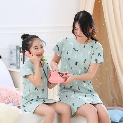 Girls Nightgown Summer New Childrens Nightdress Baby Cotton Unicorn Pajamas Kids Girls Princess Night Dress Girl Sleepwear