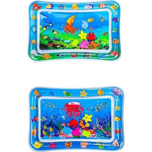 Spot new pvc inflatable pat water cushion, marine animal squid jellyfish pat water cushion, baby crawling ice cushion