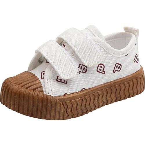 2021 Autumn New Baby Toddler Shoes Boys Solid Soft Sole Baby Toddler Shoes Girls' All-match Canvas Shoes Fashion Non-slip 21-26