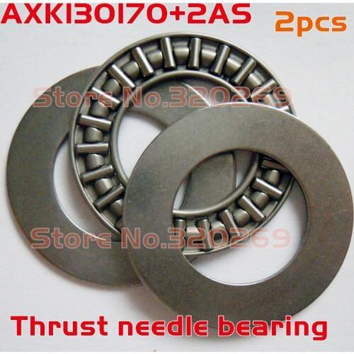 Axial Nadellager 2x AXK130170 130x170x7 mm Rollenlager Thrust Needle Bearing + 4x AS130170 Unterlegscheibe Washer