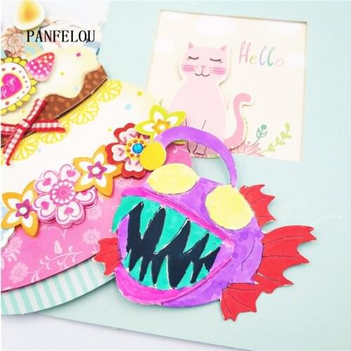PANFELOU Lantern fish Scrapbooking DIY Halloween Embossing mould card paper die stencils punch Metal cuts dies cutting Easter