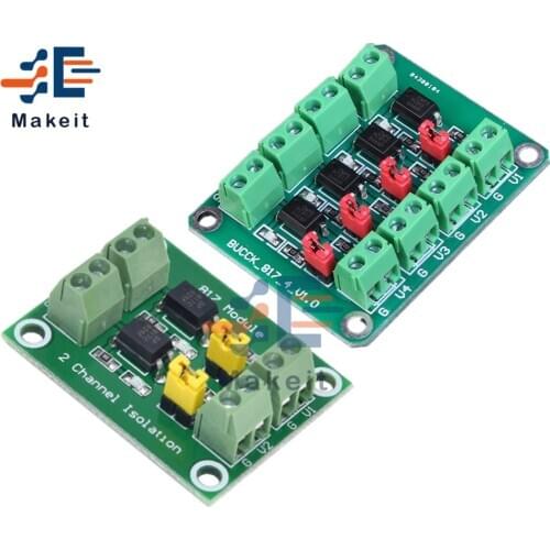 3.6-30V PC817 2/4 Channel Optocoupler Isolation Board Voltage Converter Adapter Module Driver Photoelectric Isolated Module