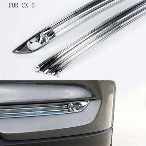 FIT For Mazda CX-5 2017 products before the fog lamp decoration CX5 bright exterior body decoration ABS Accessories 2Pcs/Set