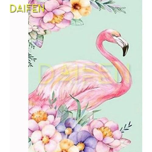 Full Square Diamond mosaic Flamingo flower 5D DIY Diamond embroidery Full Round Diamond painting Cross stitch Flamingo flower