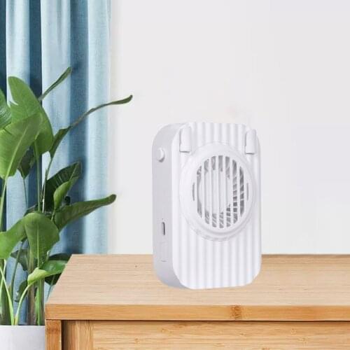 Portable Hanging Neck Fan Adjustable Lanyard Rechargeable Necklace Fan for Camping Outdoor