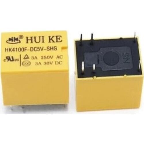 5pcs HK4100f-DC5V-SHG Relay hk4100F-DC5V HK4100F 5 V DIP6 3A 250V AC/ 3A 30V DC Free shipping