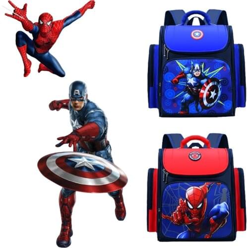 Disney Marvel Spider-Man Primary School Schoolbag Boys Cartoon Children Backpack Space Schoolbag Waterproof Breathable Bag gifts
