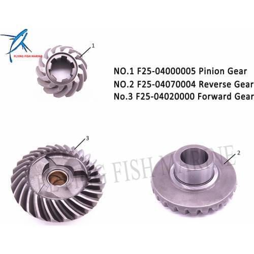 Gears for Mikatsu Parsun HDX F20 F25 Lowering Casing Gearbox F25-04020000 Forward Gear &F25-04000005 Pinion&F25-04070004 Reverse