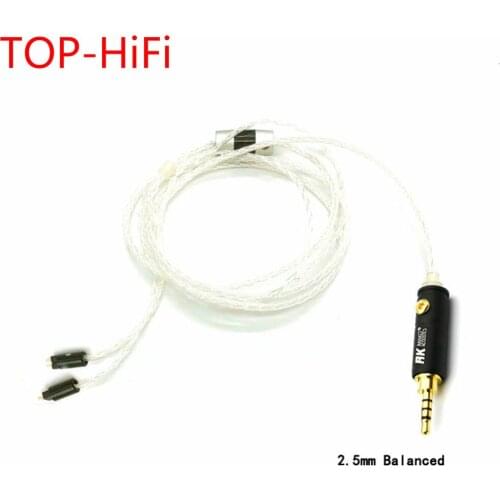 TOP-HiFi 8Cores 7N OCC Silver Plated HIFI 0.78mm 2Pin Headphone Upgrade Cable For W4r UM3x 1964 Heir 10.A IEM8.0 IEM10.0 KZ
