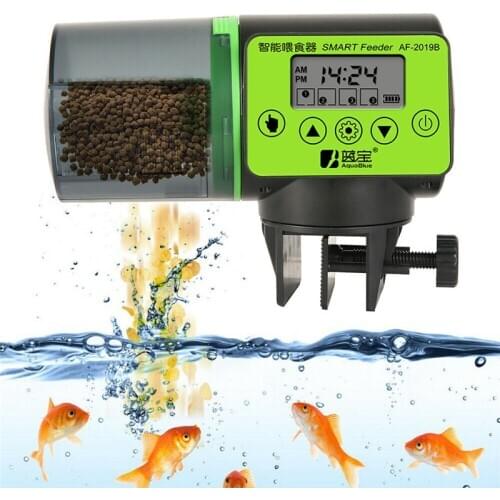 Smart Automatic Fish Feeder Aquarium Feeder Fish Tank Auto Feeding Dispenser with LCD Indicates Timer Aquarium Accessories
