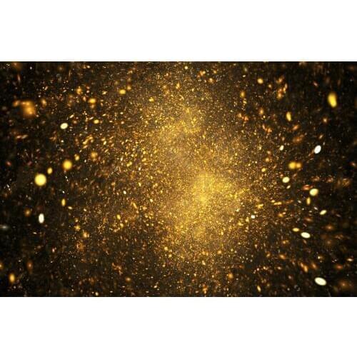Sparkly Colorful Golden Sparks Black Fantasy Fractal Texture backdrop Vinyl cloth Computer print wall background