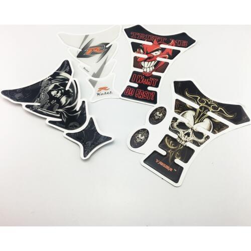 19cm Funny Cool 3D Motorcycle Decal Gas Oil Fuel Tank Pad Protector Skull Racing Car Sticker For Yamaha Honda Suzuki Kawasaki