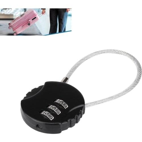 3 Dial Digit Code Lock Zinc Alloy Password Combination Padlock Security Travel Safty Lock for Suitcase Luggage Anti-Theft Locks