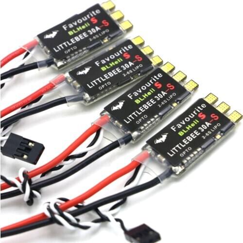 1/ 2/ 4 / 8 pcs FVT LITTLEBEE Little bee BLHeli-s SPRING 20A / 30A ESC 2-6 S Supports Mulitshot Opto Oneshot42 OneShot125 Multic