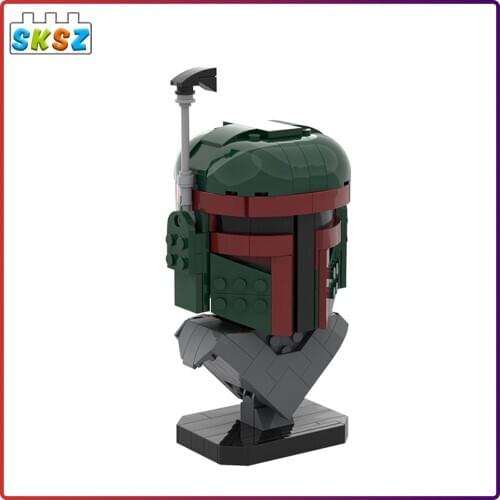 264pcs Star Series Wars Bust Figure Fett Toy Model MOC Building Blocks Toys for Boys Diy Bricks Chidlren Kids Christmas Gifts