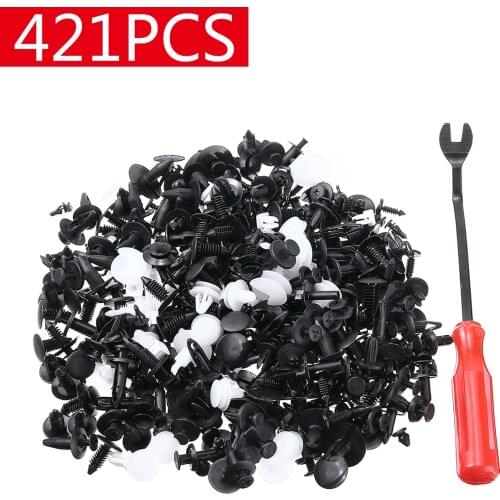 421pcs Mixed Size Car Body Trim Clips Retainer Bumper Rivets Professional Screw Panel Push Retainer Clip Kit with Box