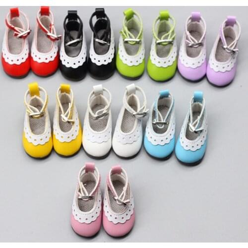 5cm/ Doll Shoes Princess shoes For Dolls Cute leather laceMini Toy Shoes 1/6 For Handmade Doll