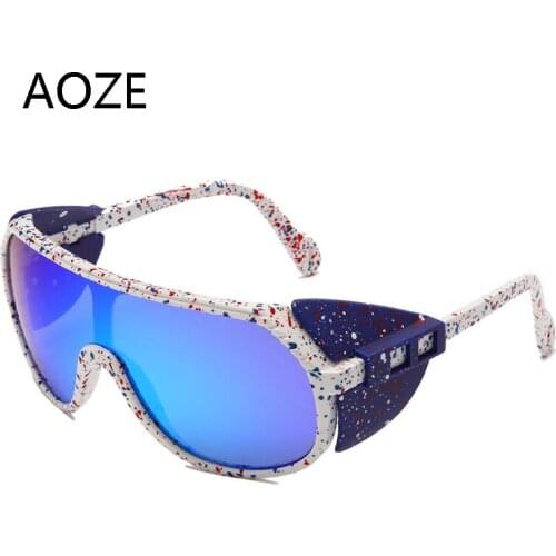 AOZE 2021 Sports Sunglasses Fashion Designer High Quality Goggle Skiing Eye wear Wholesale Unisex Male Shade oculos de sol UV400