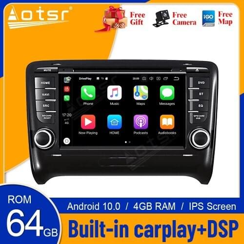 Android 10 PX5/PX6 Car DVD Player GPS Navigation For Audi TT 2006-2012 Auto Radio Stereo Multimedia Player Head Unit