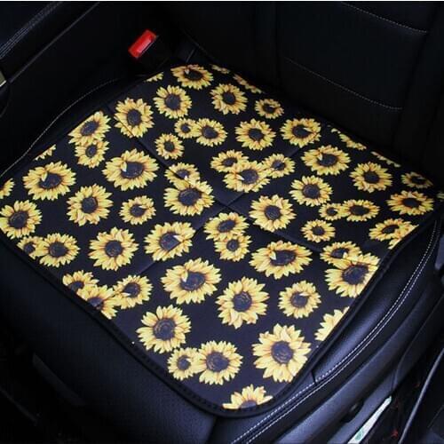 1 Piece Car Front Seat Cushion Cover Fashion 5 Styles Flower Daisy Comfortable Non-slip Universal Auto Mat Protector Pad