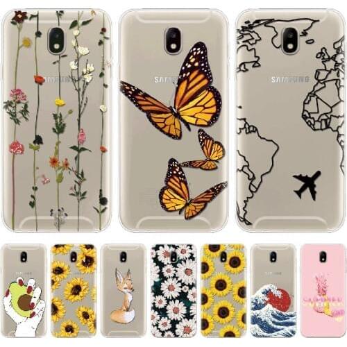 For Samsung J7 2017 5.5'' Case Cartoon Soft TPU Back Cover For Samsung Galaxy J7 2015 2016 Phone Cases Silicon J700F J710F J730F