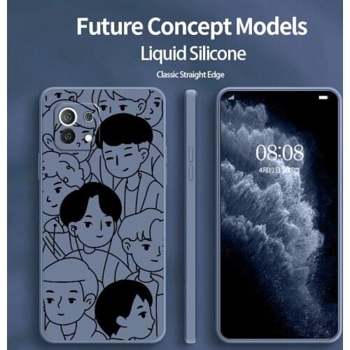 Line Drawing Boy Phone Case For Xiaomi Mi 11 10T 10T Pro 10 S lite Ultra 9T 9 8 Note 10 Pro Poco F3 F2pro X2 Silicone Cover
