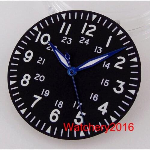 33.6mm Watch Dial Luminous Index Blue Hand Fit MIYOTA 8215 821A DG MINGZHU 2813