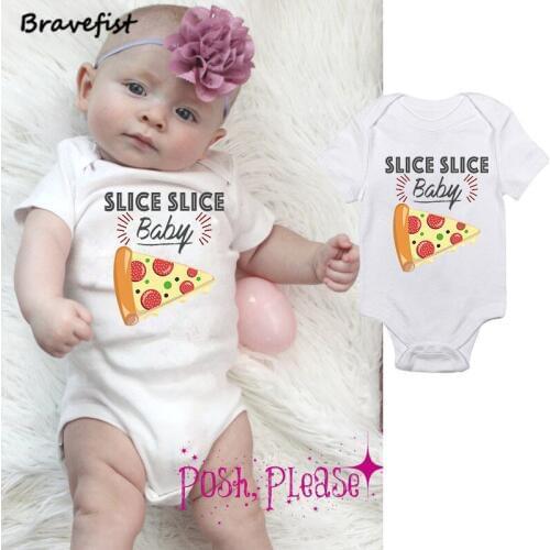 3D Pizza Print Newborn Bodysuits Fashion Summer Baby Boys Girls Clothes 0-24Months Summer Kids Jumpsuits Short Sleeve Overalls