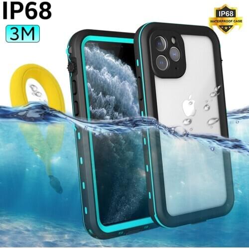 For iPhone 11 X XR Xs Pro Max SE 2020 Case, 3M IP68 Waterproof Shockproof Outdoor Diving Case Cover For iPhone XS XR