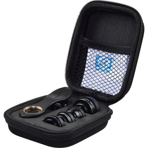 FFYY-Apexel Universal Clip 5 In 1 Camera Lens Kit For Iphone Samsung Xiaomi Smartphones Lenses Fisheye Macro Wide Angle Telescop