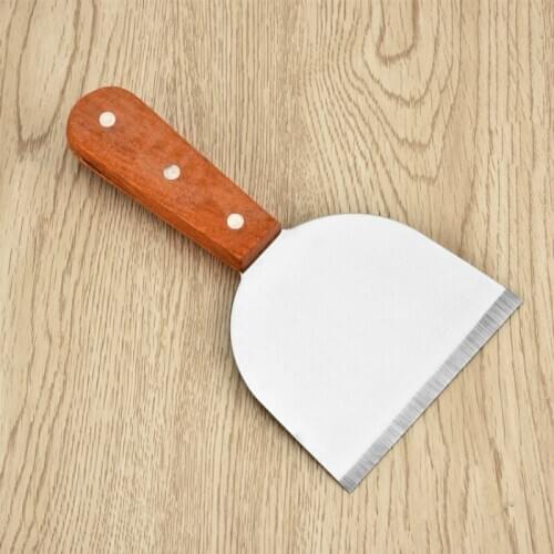 BBQ Tools Stainless Steel Wooden Handle Steak Shovel Spatula Flat Shovel Pizza Peels Cooking Cake Shovel 3pcs/lot