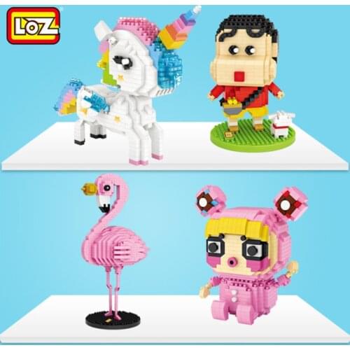 LOZ Qute Anime diamond block plastic cute building blocks toys bricks educational Action Figures Toys for Children