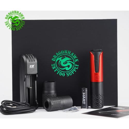 Dragonhawk Wireless Battery Pen Machine Rotary Tattoo Pen Charge and Replace The Battery LED Display Permanent Make Up Machine