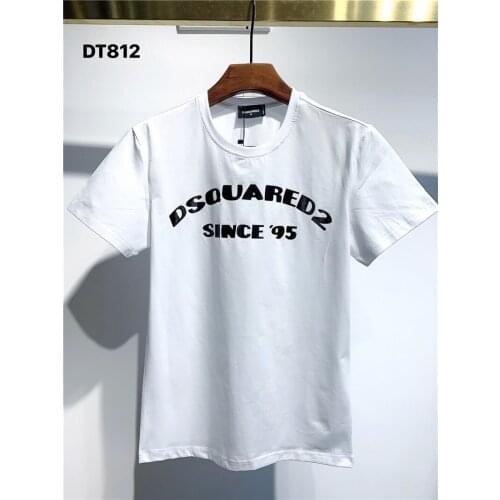 Since 95 Dsquared2 Mens 3D Letter Printed T-shirt Breathable Streetwear Stitching Size M-XXXL Summer Fashion 2021