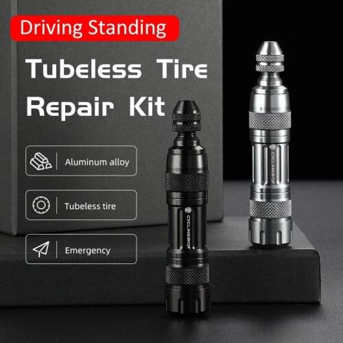 Bicycle Tire Repair Tool set Tire Repair Rubber Strip And Tyre Drill Puncture Road Mountain Bike Tubeless Tire Repair Tools Kit