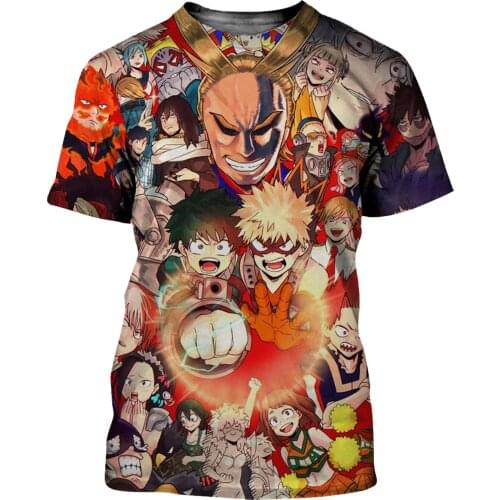 New Fashion My Hero Academia Men/women Tops Cool 3D Printed T-shirts Casual Harajuku Style T Shirt