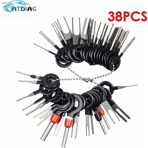 38Pcs/Set New Car Terminal Removal Electrical Wiring Crimp Connector Pin Extractor Kit Automobiles Terminal Repair Hand Tools
