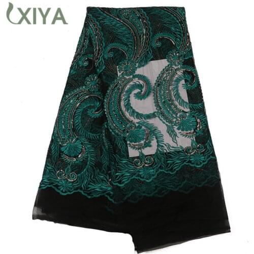 Peach Color Nigerian Mesh Net Lace Fabrics Embroiderey African Lace Fabric for Party Wedding French Tulle Mesh Lace NI3226