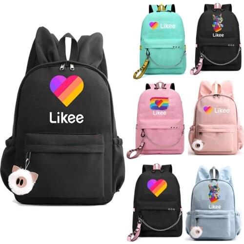 3D LIKEE Backpacks for School Teenagers Girls Russia Likee App Funny Casual Shoulder Bag Heart Travel Backpack Likee Schoolbag